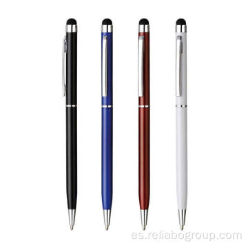 Bolígrafos de pantalla táctil de metal fino Stylus multicolor